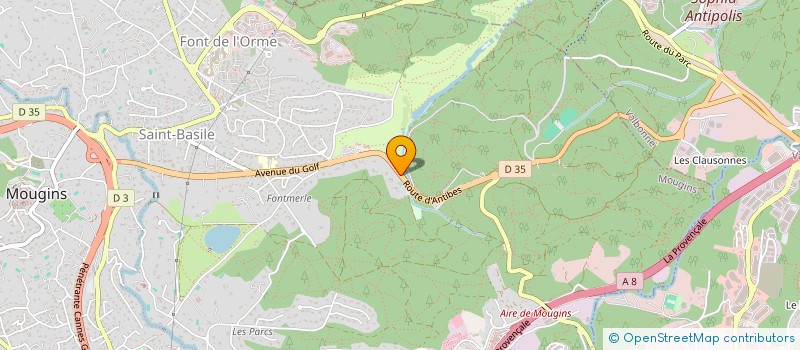 localisation de l'entreprise SEVE JARDINS à MOUGINS