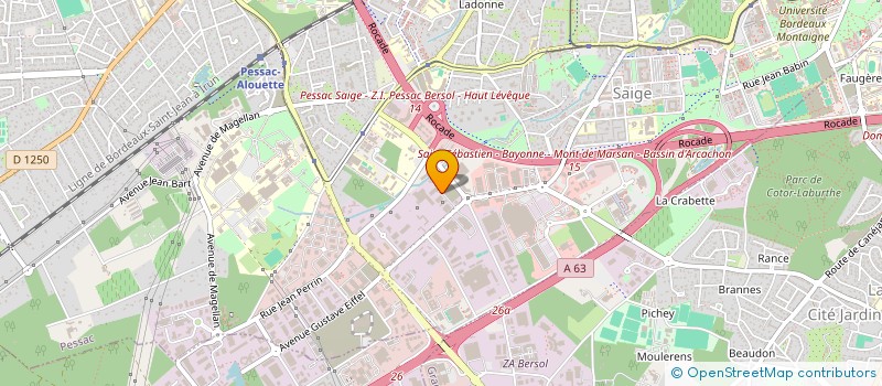 localisation de l'entreprise SEVEA à PESSAC