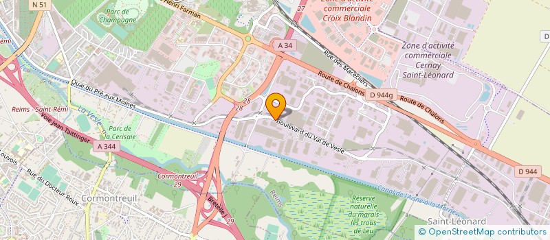 localisation de l'entreprise SEVEAL-UNION  REIMS