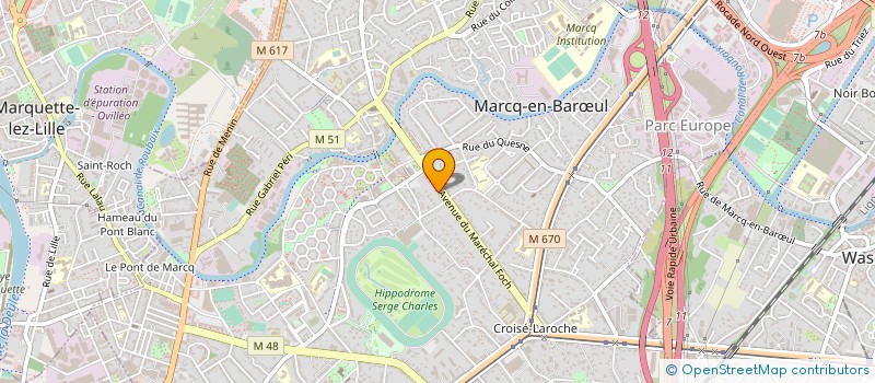 localisation de l'entreprise SEVEN à MARCQ-EN-BARŒUL
