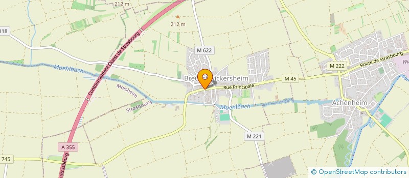 localisation de l'entreprise SEVEN ACTE  BREUSCHWICKERSHEIM