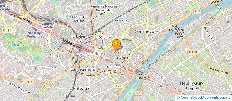 localisation de l'entreprise SEVEN FRANCE HOLDING SA. à COURBEVOIE