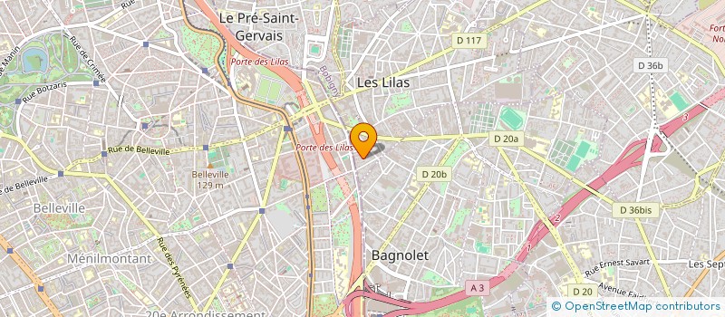 localisation de l'entreprise SEVEN NET à LES LILAS