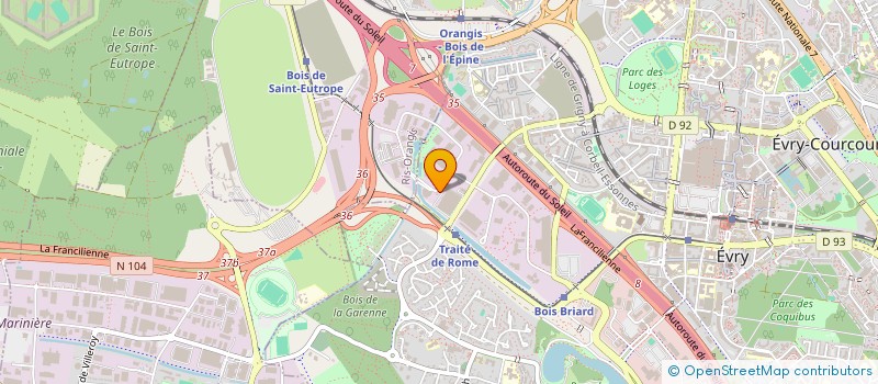 localisation de l'entreprise SEVEN PADEL  EVRY-COURCOURONNES