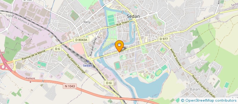 localisation de l'entreprise SEVEN'TIZ à SEDAN