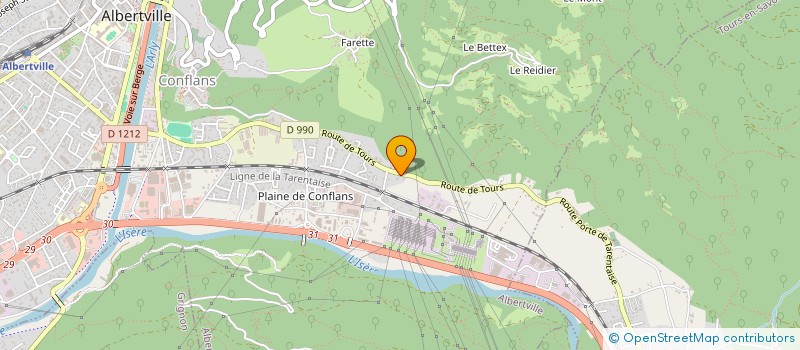 localisation de l'entreprise SEVESSAND IMMOBILIER à ALBERTVILLE