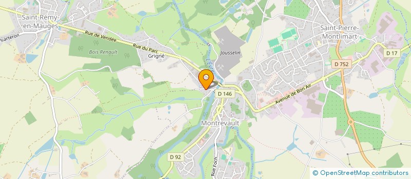 localisation de l'entreprise SEVESTRE BOIS à MONTREVAULT-SUR-EVRE