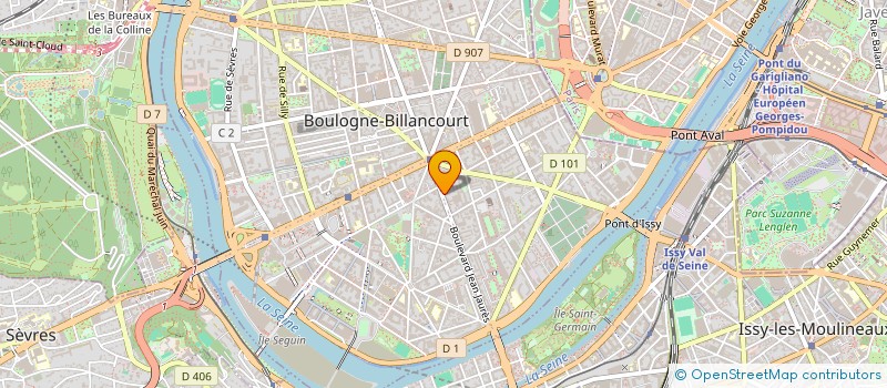 localisation de l'entreprise SEVIAL CONSTRUCTION à BOULOGNE-BILLANCOURT