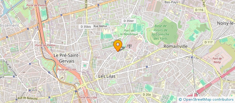 localisation de l'entreprise SEVIGNE à LES LILAS