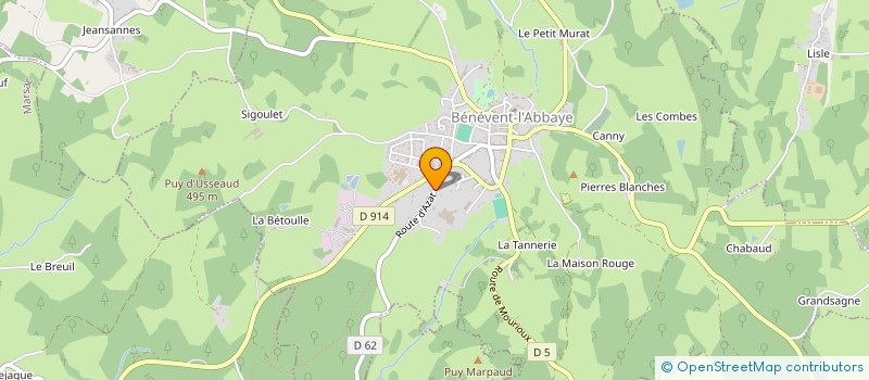 localisation de l'entreprise SEVILLANO 4  BENEVENT-L'ABBAYE