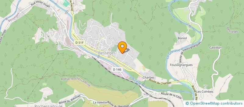 localisation de l'entreprise SEVP  BESSEGES