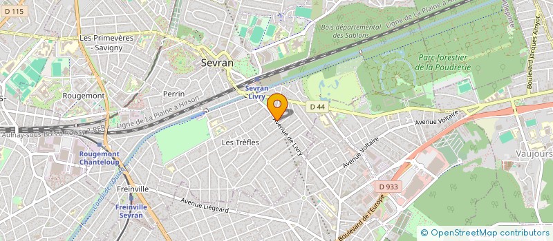 localisation de l'entreprise SEVRAN AUTO à SEVRAN