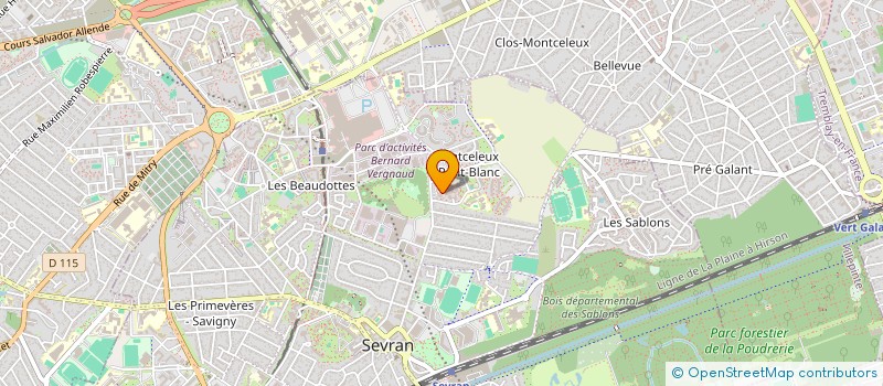 localisation de l'entreprise SEVRAN-TREMBLAY-VILLEPINTE 93 FOOTBALL CLUB à SEVRAN