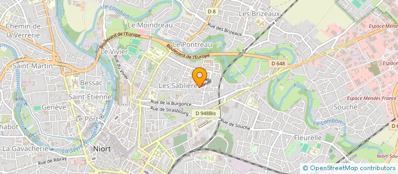 localisation de l'entreprise SEVRE MIROITERIE NEGOCE à NIORT