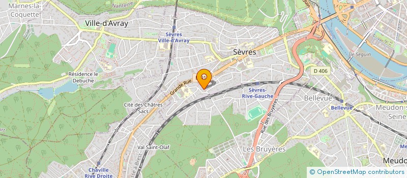 localisation de l'entreprise SEVRES-GARENNE à SEVRES
