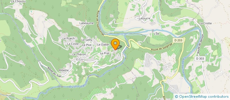 localisation de l'entreprise SEVRIN ELECTRICITE PLOMBERIE  RIBES