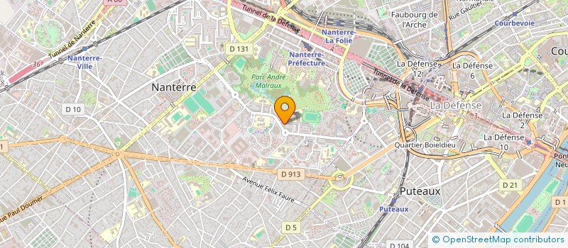 localisation de l'entreprise SEVRRI ETUD VOIRIES RES REAL I à NANTERRE