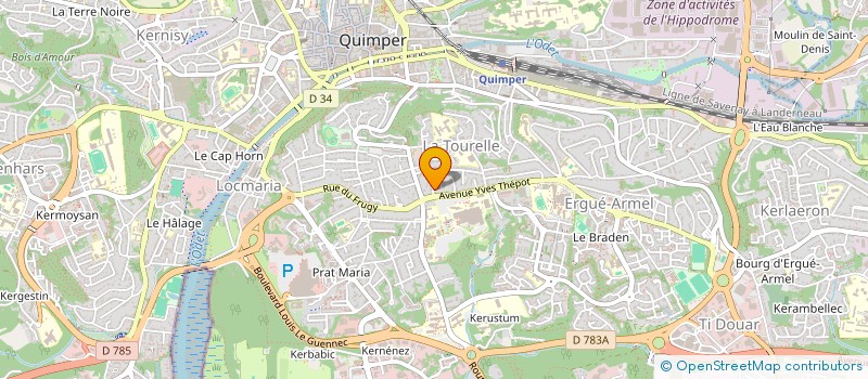 localisation de l'entreprise SEVTI BREIZH à QUIMPER