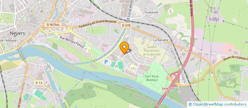 localisation de l'entreprise SEVYTEX à NEVERS