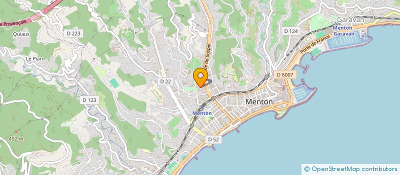 localisation de l'entreprise SEXTANT à MENTON