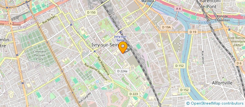 localisation de l'entreprise SEYKO à IVRY-SUR-SEINE