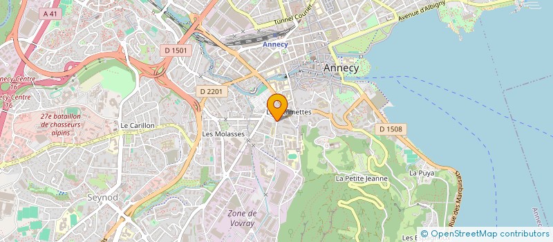 localisation de l'entreprise SEYNOD OPTICIEN à ANNECY