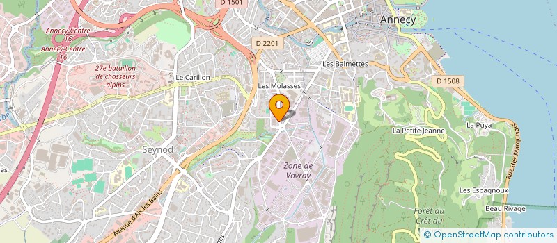 localisation de l'entreprise SEYNODIS à ANNECY