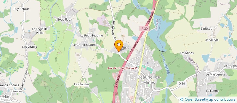 localisation de l'entreprise SEZAME à LIMOGES