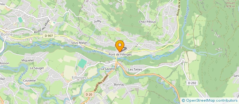 localisation de l'entreprise SF 2005  FILLINGES