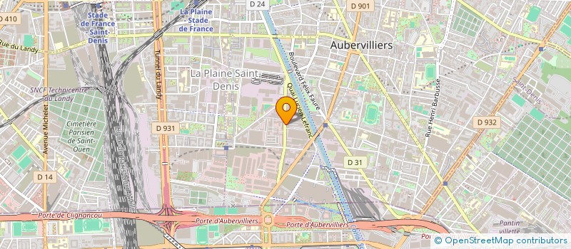 localisation de l'entreprise SF à AUBERVILLIERS