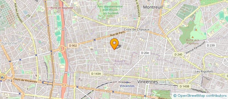 localisation de l'entreprise SF BAT à MONTREUIL