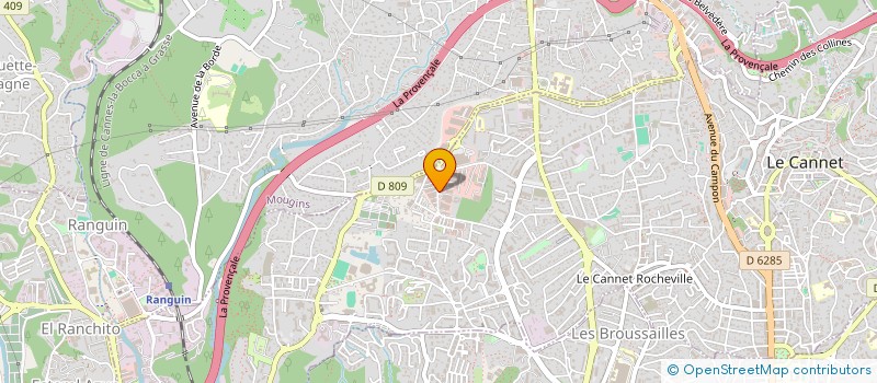 localisation de l'entreprise SF CARROSSERIE à LE CANNET