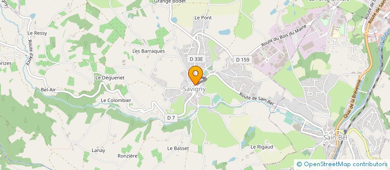 localisation de l'entreprise SF ELEC à SAVIGNY