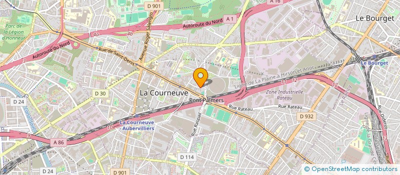 localisation de l'entreprise SF IMMO à LA COURNEUVE