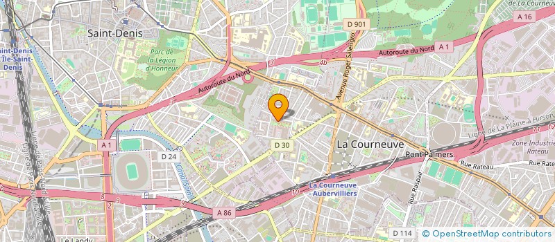 localisation de l'entreprise SF IMMOBILIER à LA COURNEUVE
