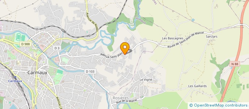 localisation de l'entreprise SF IMMOBILIER  CARMAUX