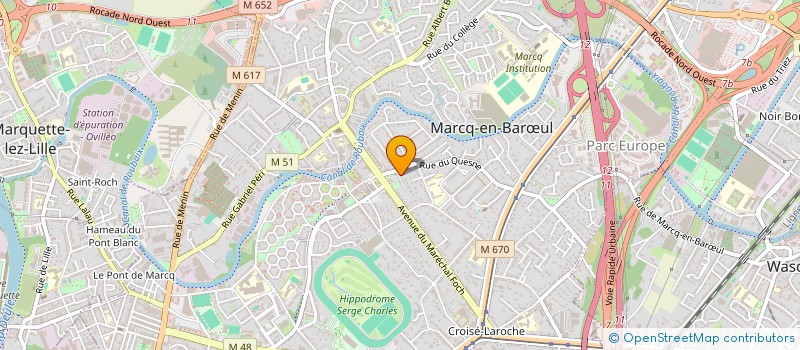 localisation de l'entreprise SF INVEST à MARCQ-EN-BARŒUL