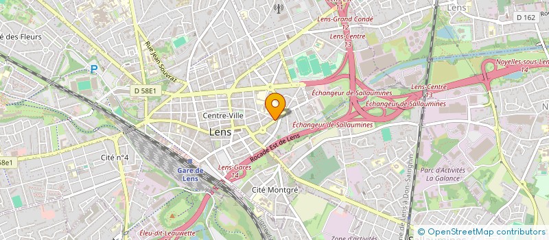 localisation de l'entreprise SF PRO LENS  LENS