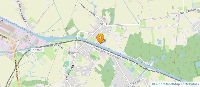 localisation de l'entreprise SF RENOVATION à BEUVRY