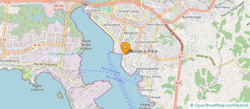 localisation de l'entreprise SF.RESTO'PIZZ à POINTE-A-PITRE