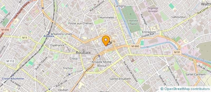 localisation de l'entreprise SFB à ROUBAIX