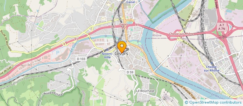 localisation de l'entreprise SFCD  GIVORS