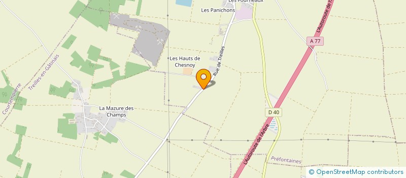 localisation de l'entreprise SFDB à PREFONTAINES