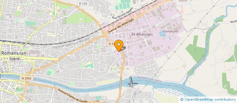 localisation de l'entreprise SFK PRESTIGE à ROMANS-SUR-ISERE