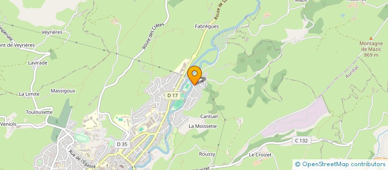 localisation de l'entreprise SFLM à AURILLAC