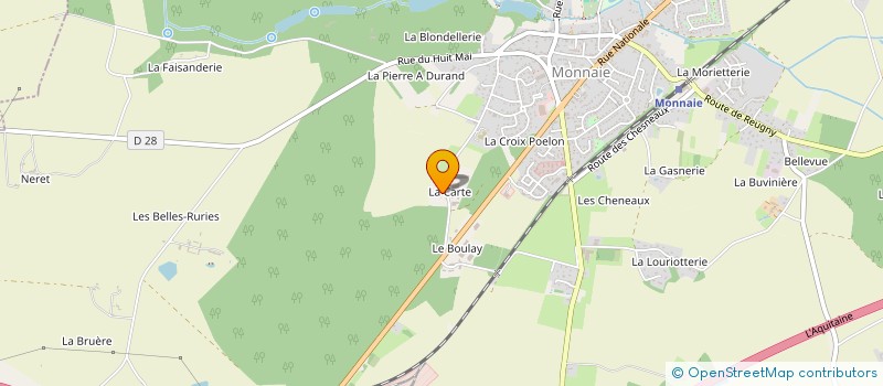 localisation de l'entreprise SFOP - SUPRA TECHNOLOGIES à MONNAIE