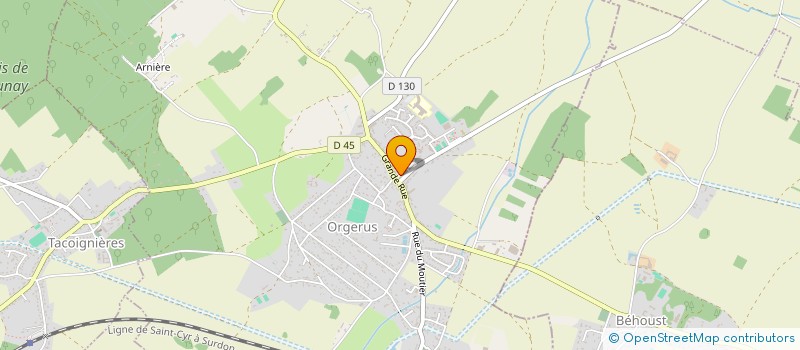 localisation de l'entreprise SFRB  ORGERUS