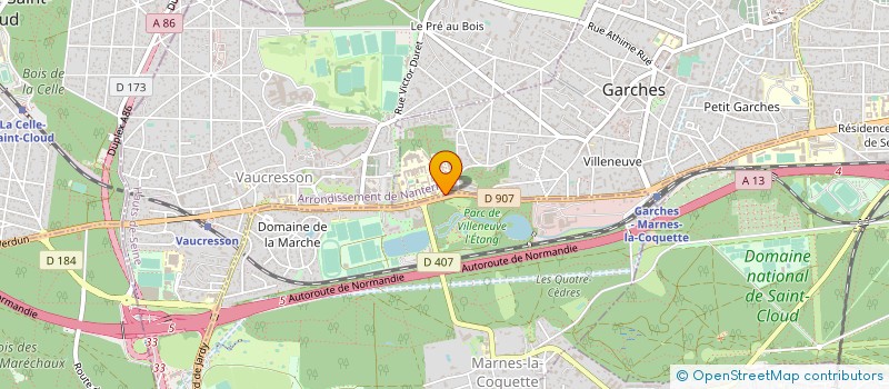 localisation de l'entreprise SFTA SOCIETE FRANCAISE TOXICOLOGIE ANALYTIQUE à GARCHES