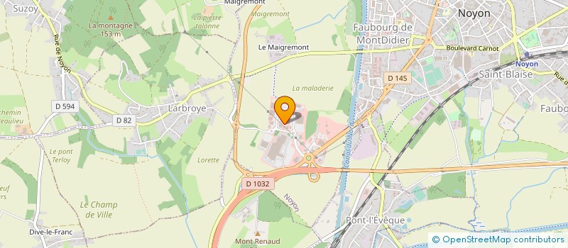 localisation de l'entreprise SG 55  NOYON