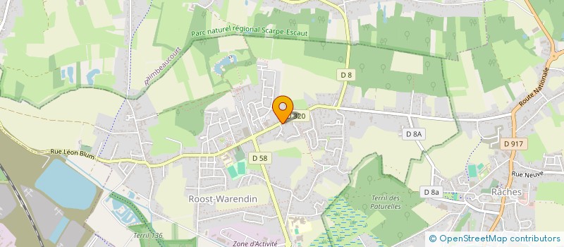 localisation de l'entreprise SG  ROOST-WARENDIN